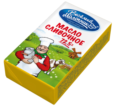 Масло сливочное 72.5% «Веселый молочник», 180 г Масло сливочное 72.5% «Веселый молочник», 180 г