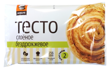 Тесто слоеное «Bonape» бездрожжевое, 470 г Тесто слоеное «Bonape» бездрожжевое, 470 г