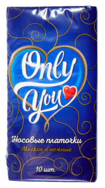 Платочки бумажные трехслойные, 10шт Платочки бумажные трехслойные, 10шт