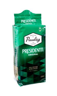 Кофе натуральный жареный молотый «Paulig Presidentti Original», 250 г Кофе натуральный жареный молотый «Paulig Presidentti Original», 250 г