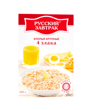 Хлопья «Националь» 4 злака, 400 г Хлопья «Националь» 4 злака, 400 г