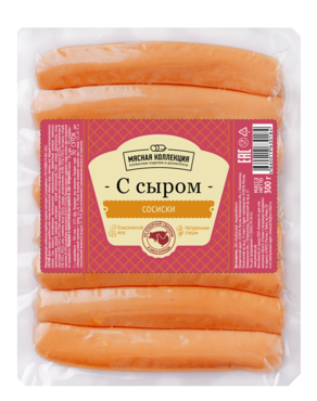 Сосиски «Мясная коллекция» с сыром, 300 г Сосиски «Мясная коллекция» с сыром, 300 г