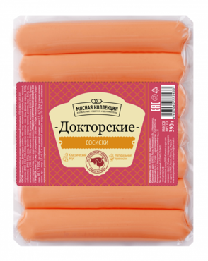 Сосиски «Мясная коллекция» Докторские, 390 г Сосиски «Мясная коллекция» Докторские, 390 г