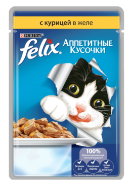 Корм для кошек «Felix» Курица в желе, 85 г Корм для кошек «Felix» Курица в желе, 85 г