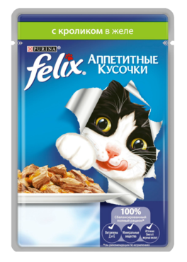Корм для кошек «Felix» Кролик в желе, 85 г Корм для кошек «Felix» Кролик в желе, 85 г