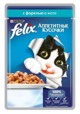 Корм для кошек «Felix» Форель в желе, 85 г Корм для кошек «Felix» Форель в желе, 85 г