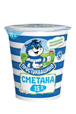 Сметана 15% «Простоквашино», 315 г Сметана 15% «Простоквашино», 315 г