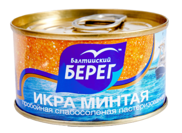 Икра минтая «Балтийский берег» слабосоленая, 130 г Икра минтая «Балтийский берег» слабосоленая, 130 г