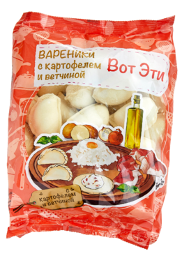 Вареники «Вот эти» с картофелем и ветчиной, 720 г Вареники «Вот эти» с картофелем и ветчиной, 720 г