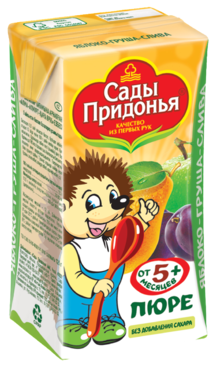 Пюре «Сады Придонья» Яблоко-груша-слива, 125 мл Пюре «Сады Придонья» Яблоко-груша-слива, 125 мл