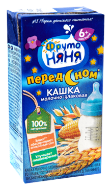Кашка молочно-злаковая «ФрутоНяня» Кукуруза, рис, гречка, 200 мл Кашка молочно-злаковая «ФрутоНяня» Кукуруза, рис, гречка, 200 мл