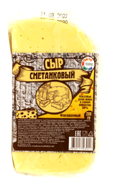 Сыр Сметанковый 28.5% «Алтайские сыровары», 200 г Сыр Сметанковый 28.5% «Алтайские сыровары», 200 г
