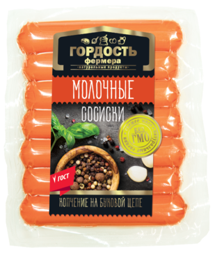 Сосиски «Гордость фермера» Молочные, 390 г Сосиски «Гордость фермера» Молочные, 390 г