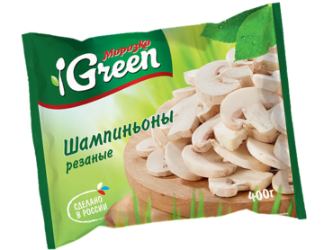Шампиньоны резаные «Морозко Green», 400 г Шампиньоны резаные «Морозко Green», 400 г