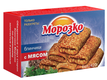 Блинчики «Морозко» с мясом, 420 г Блинчики «Морозко» с мясом, 420 г