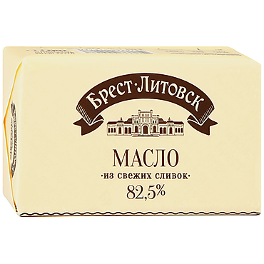 Масло 82.5% «Брест-Литовск» сладко-сливочное несоленое, 180 г