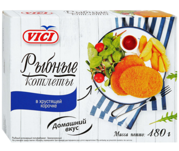 Рыбные котлеты «Vici» в хрустящей корочке, 480 г Рыбные котлеты «Vici» в хрустящей корочке, 480 г