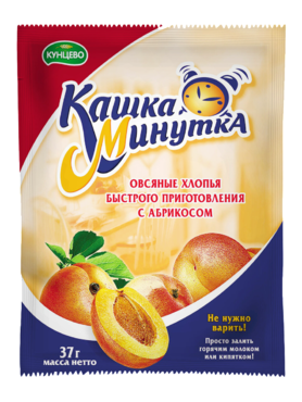 Каша «Минутка» овсяная с абрикосом, 37 г Каша «Минутка» овсяная с абрикосом, 37 г
