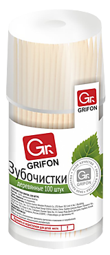 Зубочистки «GRIFON» деревянные, 100 шт