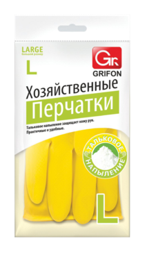 Перчатки хозяйственные «GRIFON» с хлопковым напылением, размер L Перчатки хозяйственные «GRIFON» с хлопковым напылением, размер L