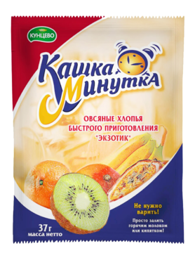 Кашка «Минутка» хлопья овсяные со вкусом Экзотик, 37 г Кашка «Минутка» хлопья овсяные со вкусом Экзотик, 37 г