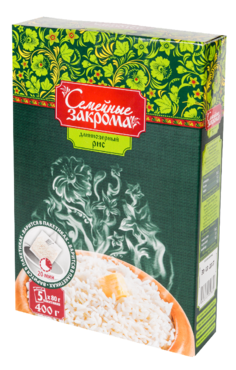 Рис «Семейные закрома» длиннозерный, 400 г Рис «Семейные закрома» длиннозерный, 400 г