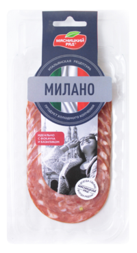 Колбаса «Мясницкий ряд» «Милано» сыровяленая полусухая, в нарезке, 90 г Колбаса «Мясницкий ряд» «Милано» сыровяленая полусухая, в нарезке, 90 г