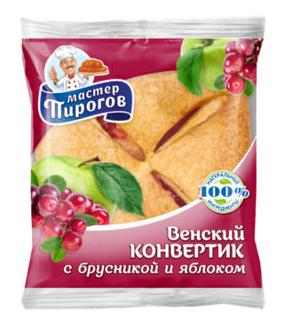 Слойка «Венский конвертик» «Коломенский» брусника-яблоко, 70 г Слойка «Венский конвертик» «Коломенский» брусника-яблоко, 70 г