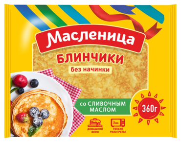 Блинчики «Масленица» Ярмарочные, без начинки, 360 г Блинчики «Масленица» Ярмарочные, без начинки, 360 г