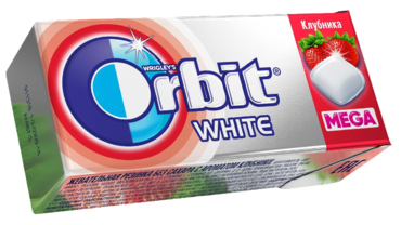 Жевательная резинка «Orbit» White mega Клубника, 16 г Жевательная резинка «Orbit» White mega Клубника, 16 г
