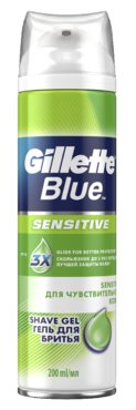 Гель для бритья «Gillette» Blue, для чувствительной кожи, 200 мл Гель для бритья «Gillette» Blue, для чувствительной кожи, 200 мл