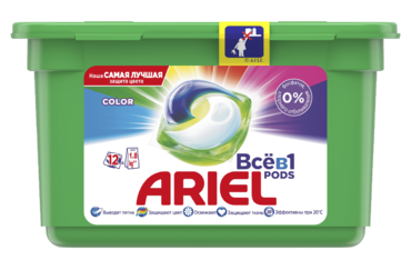 Гель для стирки «Ariel» Color в растворимых капсулах, 12шт Гель для стирки «Ariel» Color в растворимых капсулах, 12шт