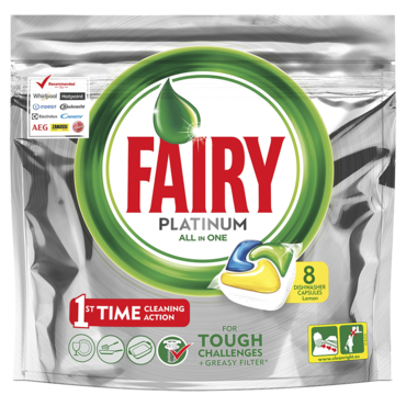 Средство для посудомоечных машин «Fairy» Platinum, лимон Средство для посудомоечных машин «Fairy» Platinum, лимон