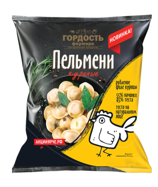 Пельмени «Гордость фермера» Куриные, 600 г Пельмени «Гордость фермера» Куриные, 600 г