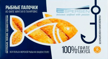 Рыбные палочки «Эсперсен» из филе минтая, 250 г Рыбные палочки «Эсперсен» из филе минтая, 250 г
