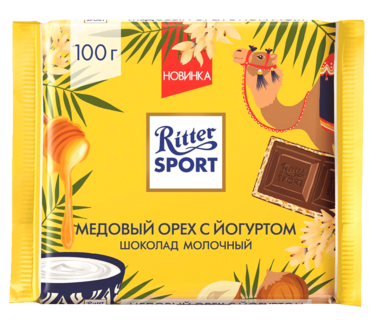 Шоколад «Ritter Sport» Медовый орех с йогуртом, 100 г Шоколад «Ritter Sport» Медовый орех с йогуртом, 100 г