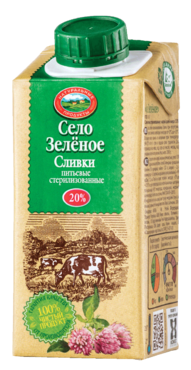 Сливки 20% «Село Зеленое» стерилизованные, 200 мл Сливки 20% «Село Зеленое» стерилизованные, 200 мл