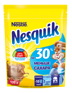 Какао «Nesquik» меньше сахара, 135 г Какао «Nesquik» меньше сахара, 135 г