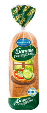 Батон пшеничный с отрубями «Коломенское» в нарезке, 300 г Батон пшеничный с отрубями «Коломенское» в нарезке, 300 г