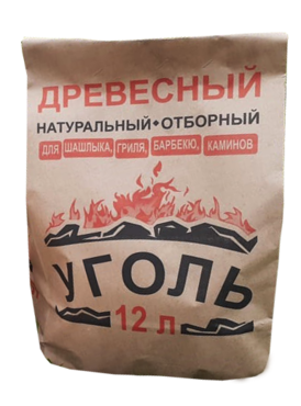 Уголь древесный, 12 литров Уголь древесный, 12 литров