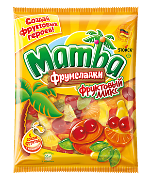 Жевательный мармелад «Mamba» Фрумеладки, фруктовый микс, 140 г