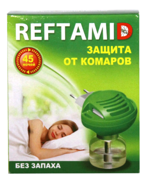 Репелент «Рефтамид» комплект фумигатор и флакон 45 ночей, 10 г, 30 мл Репелент «Рефтамид» комплект фумигатор и флакон 45 ночей, 10 г, 30 мл