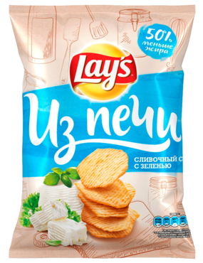 Чипсы «Lay's» Из печи, нежный сыр с зеленью, 85 г Чипсы «Lay's» Из печи, нежный сыр с зеленью, 85 г