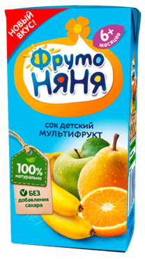 Сок «ФрутоНяня» Мультифруктовый, 200 мл Сок «ФрутоНяня» Мультифруктовый, 200 мл