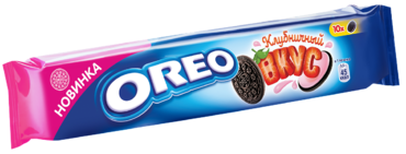 Печенье «Oreo» с какао и начинкой со вкусом клубники, 95 г Печенье «Oreo» с какао и начинкой со вкусом клубники, 95 г