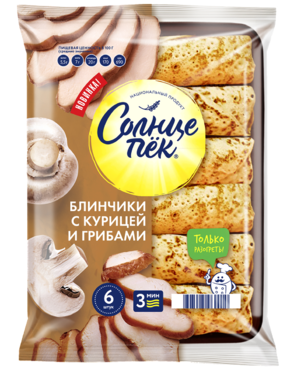 Блинчики «Солнцепек» с курицей и грибами, 360 г Блинчики «Солнцепек» с курицей и грибами, 360 г
