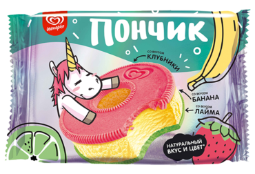Мороженое «Инмарко» молочный «Пончик» с банановым вкусом, в печенье, 52 г Мороженое «Инмарко» молочный «Пончик» с банановым вкусом, в печенье, 52 г