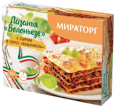 Лазанья «Мираторг» Болоньезе с сыром, в соусе Бешамель, 350 г Лазанья «Мираторг» Болоньезе с сыром, в соусе Бешамель, 350 г