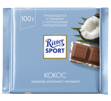 Шоколад «Ritter Sport» кокос, 100 г Шоколад «Ritter Sport» кокос, 100 г