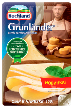 Сыр полутвердый 50% «Hochland» Грюнландер, нарезка, 150 г Сыр полутвердый 50% «Hochland» Грюнландер, нарезка, 150 г